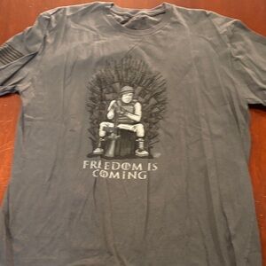 Freedom Graphic Tee in Charcoal